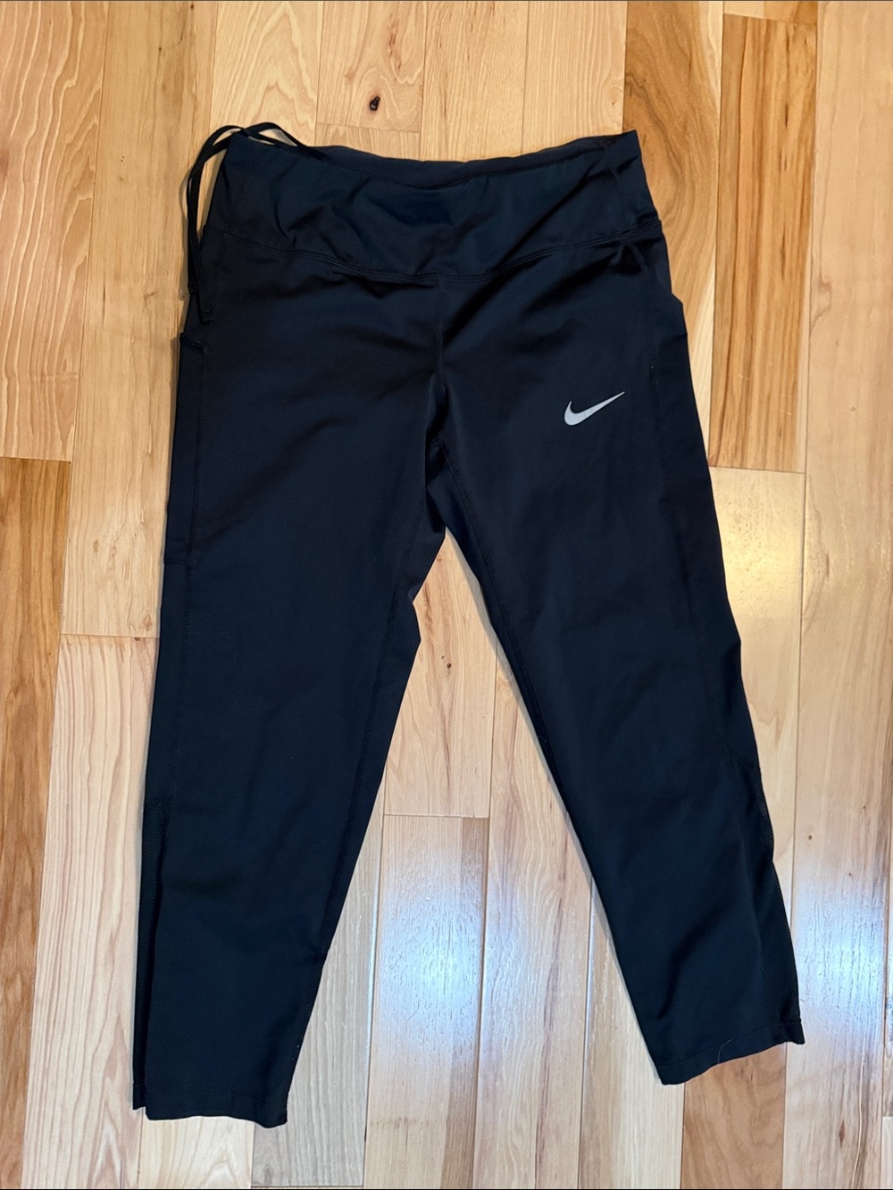 Nike Black Leggings with Reflective Swoosh